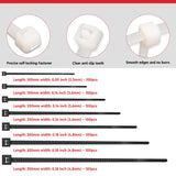 Self Locking Cable Ties (250 X 3.6 mm), White, Heat Resistant Cable Zip Ties, Self-Locking Cable Organizer, Anti - Slip Wire Organizer, For Indoor & Outdoor Use Kunplast