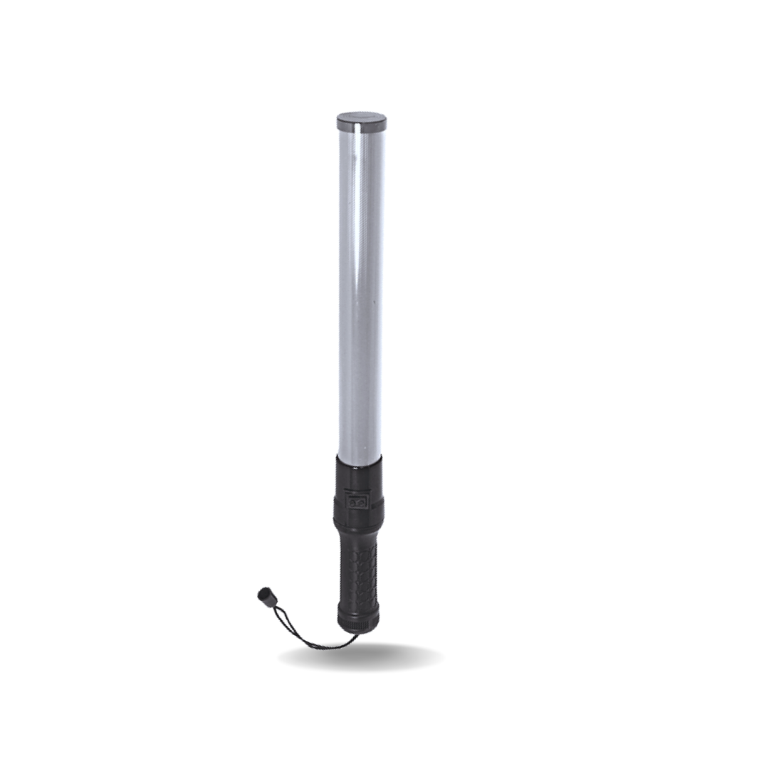 Non Rechargeable Traffic Baton Light Stick (12 Inch) with Red and Green Light Blink and Magnetic Base for Traffic Control, Street Protection Wand Baton Kunplast