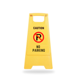 PP Material Caution No Parking Sign Board-UV Resistant,Two Side Floor Sign Board,Size - 62 X 30 cm Kunplast