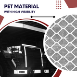 Reflective Tape (42 Mtr X 50mm) White PET Material, Diamond Cut Design (White, Yellow, Red) Kunplast