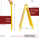 PP Material Caution No Parking Sign Board-UV Resistant,Two Side Floor Sign Board,Size - 62 X 30 cm Kunplast