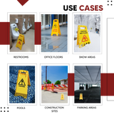 PP Material Caution No Parking Sign Board-UV Resistant,Two Side Floor Sign Board,Size - 62 X 30 cm Kunplast