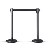 Stainless Steel Black Q Manager with Expandable 3mtr stanchion Kunplast