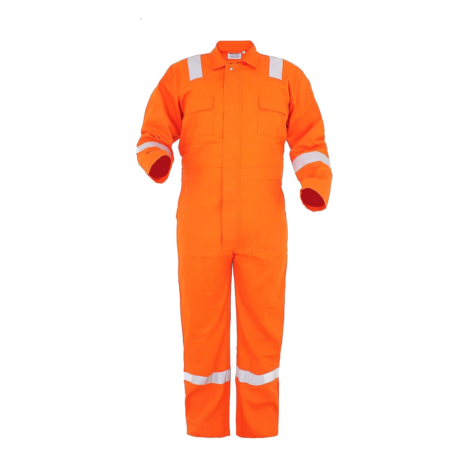 100% Cotton Boiler Suit with Multiple Pockets | Workwear Suit with Reflective Tape, Unisex Coveralls for Industrial & Protective Use Kunplast