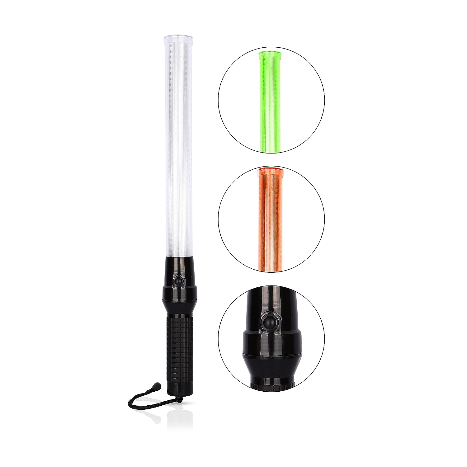 Baton Light Stick 21 Inch (Non -Rechargeable) Red and Green Blink for Traffic Control, Street Protection Wand Baton Kunplast
