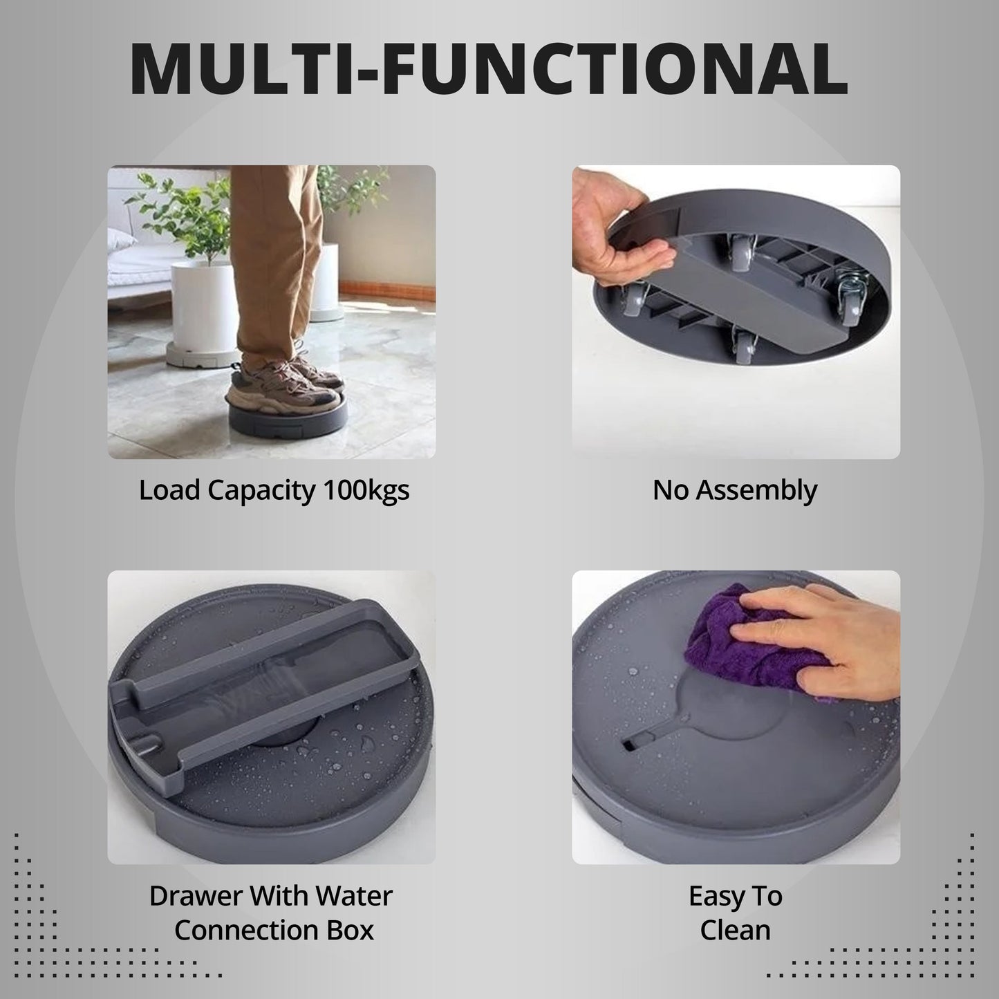 Planter with Wheels Kunplast