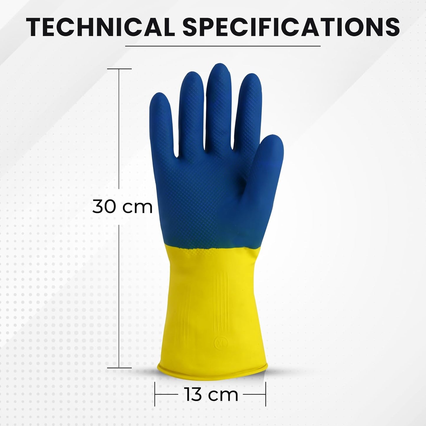 Heavy Duty Rubber Hand gloves - (X-Large, Multicolor) for Dishwashing, gardening, kitchen cleaning Kunplast