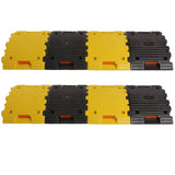 Kunplast Plastic Speed Breaker With Heavy Duty Load Capacity, 10 Mtr, 50MM, Black and Yellow Speed Hump (20X Yellow - 20X Black) Kunplast