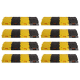 Kunplast Plastic Speed Breaker With Heavy Duty Load Capacity, 10 Mtr, 50MM, Black and Yellow Speed Hump (20X Yellow - 20X Black) Kunplast