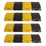 Kunplast Plastic Speed Breaker With Heavy Duty Load Capacity, 4 Mtr, 50MM, Black and Yellow Speed Hump (8X Yellow - 8X Black) Amazon