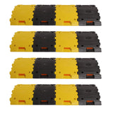Kunplast Plastic Speed Breaker With Heavy Duty Load Capacity, 6 Mtr, 50MM, Black and Yellow Speed Hump (12X Yellow - 12X Black) Kunplast