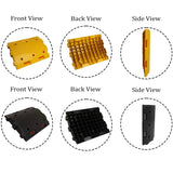 Kunplast Plastic Speed Breaker With Heavy Duty Load Capacity, 4 Mtr, 50MM, Black and Yellow Speed Hump (8X Yellow - 8X Black) Amazon
