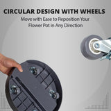 Planter with Wheels Kunplast
