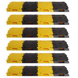Kunplast Plastic Speed Breaker With Heavy Duty Load Capacity, 6 Mtr, 50MM, Black and Yellow Speed Hump (12X Yellow - 12X Black) Kunplast