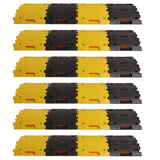 Kunplast Plastic Speed Breaker With Heavy Duty Load Capacity, 10 Mtr, 50MM, Black and Yellow Speed Hump (20X Yellow - 20X Black) Kunplast