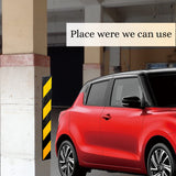 Kunplast 100mm Parking Safety Pillar Guard, Rubber Corner L Shaped Guard with Yellow Reflective Tapes for High Visibility Set of 10 Kunplast