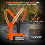 LED Reflective Vest - USB Rechargeable Running Gear Night Light up Vest Safety Gear Adjustable Elastic Night Running LED VEST Kunplast