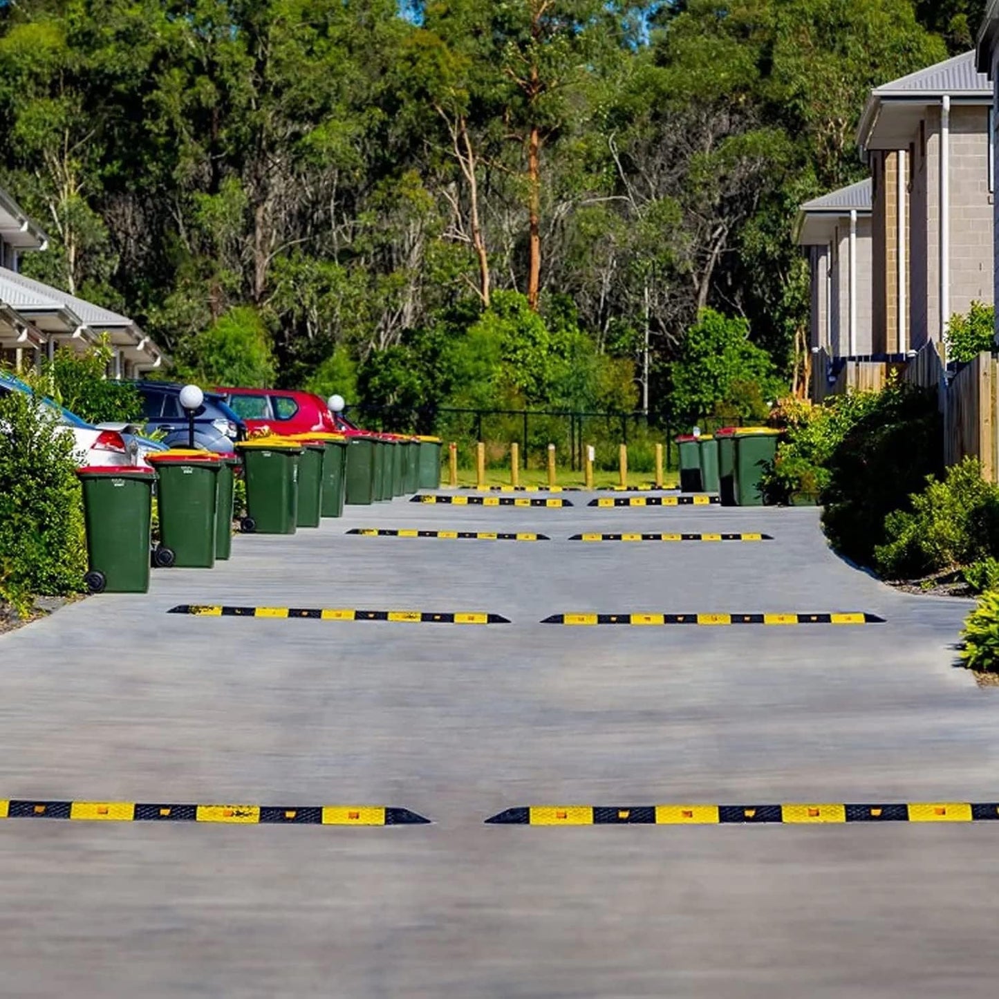 Kunplast Rubber Road Speed Breaker With Heavy Duty Load Capacity, 6 Mtr, 50MM, Black and Yellow (6X Yellow - 6 X Black)