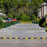 Kunplast Rubber Road Speed Breaker With Heavy Duty Load Capacity, 6 Mtr, 50MM, Black and Yellow (6X Yellow - 6 X Black)