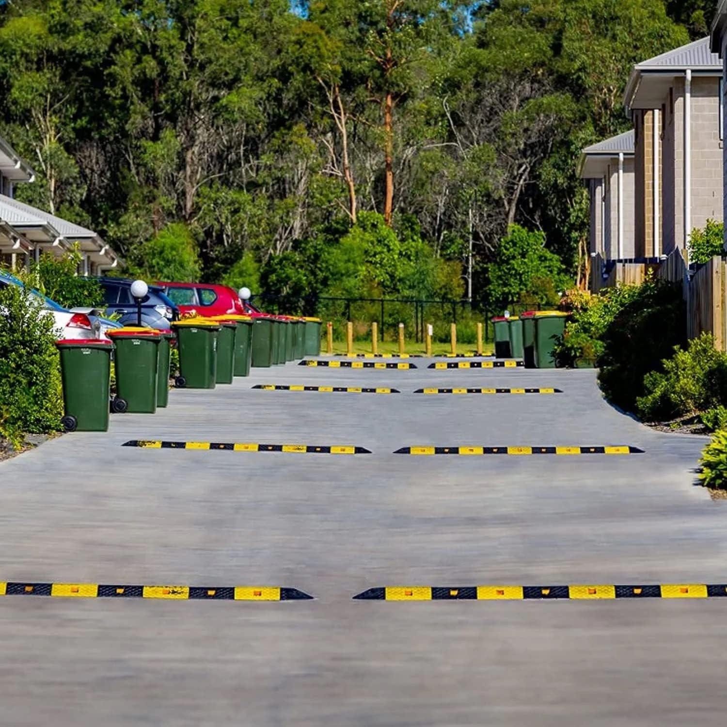 Kunplast Rubber Road Speed Breaker With Heavy Duty Load Capacity, 6 Mtr, 50MM, Black and Yellow (6X Yellow - 6 X Black)