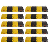 Kunplast Plastic Speed Breaker With Heavy Duty Load Capacity, 6 Mtr, 50MM, Black and Yellow Speed Hump (12X Yellow - 12X Black) Kunplast