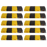 Kunplast Plastic Speed Breaker With Heavy Duty Load Capacity, 10 Mtr, 50MM, Black and Yellow Speed Hump (20X Yellow - 20X Black) Kunplast