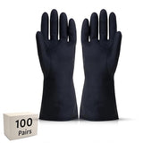 Heavy Duty Rubber Hand gloves - (X-Large, Black) for Dishwashing, gardening, kitchen cleaning Kunplast