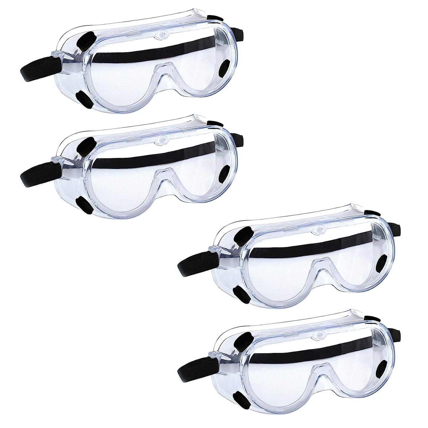 Safety Goggles for Chemical Protection with an Adjustable Strap and Minimum Lens Fogging Kunplast