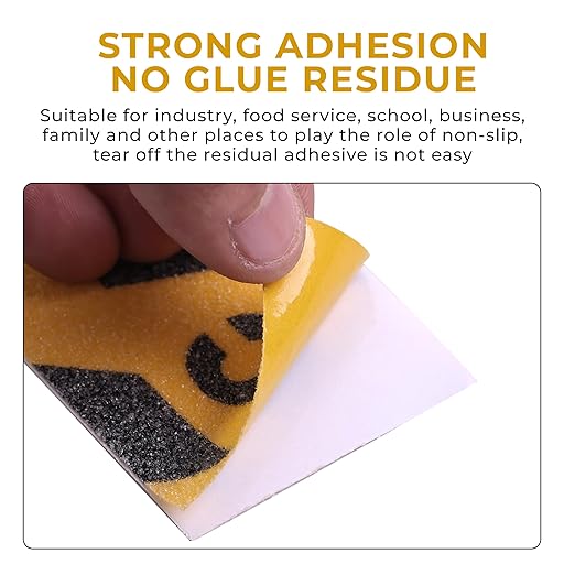 Caution Warning Anti Skid/Anti Slip Tape (18 Meter 50MM) Solvent Acrylic Adhesive Tape for Slippery Floors, Staircase, Ramps, Indoor, Outdoor Use Kunplast