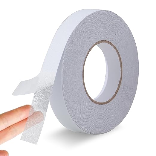Anti Skid/Anti Slip Tape Fall Resistant with PET Material and Solvent Acrylic Adhesive Tape for Slippery Floors, Staircase, Ramps, Indoor, Outdoor Use (Transparent) Kunplast