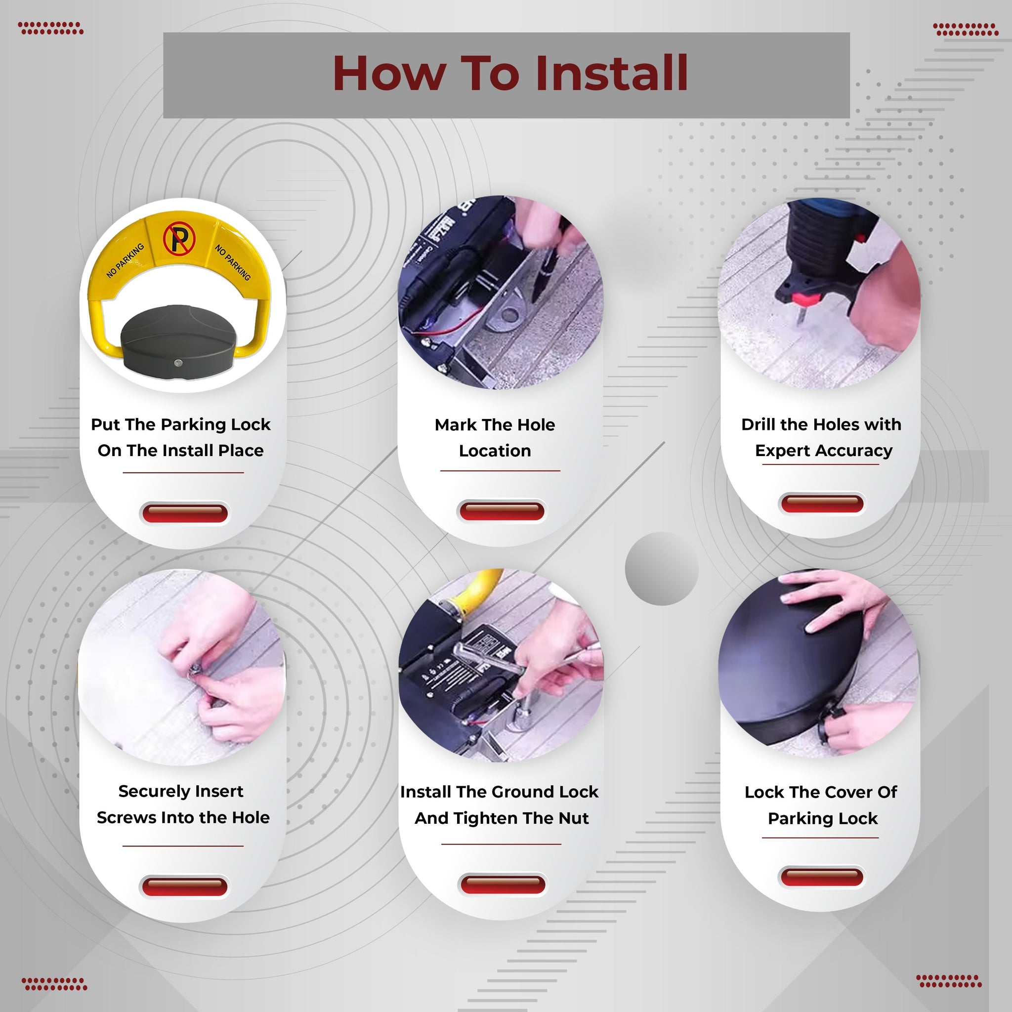 Parking Lock | Private Car Parking Lock | Easy To Use | High Quality | 180° Anti-Collision Technology | Remote Control Parking Lock Kunplast