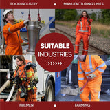 100% Cotton Boiler Suit with Multiple Pockets | Workwear Suit with Reflective Tape, Unisex Coveralls for Industrial & Protective Use Kunplast