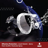 Safety Goggles for Chemical Protection with an Adjustable Strap and Minimum Lens Fogging Kunplast