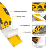 Caution Warning Anti Skid/Anti Slip Tape (18 Meter 50MM) Solvent Acrylic Adhesive Tape for Slippery Floors, Staircase, Ramps, Indoor, Outdoor Use Kunplast