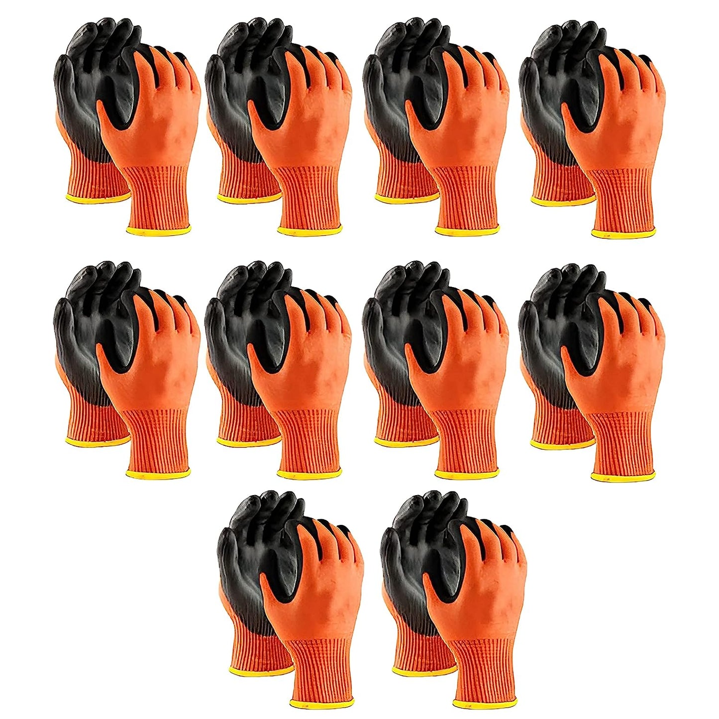 Nylon Nitrile Coated Industrial Safety Hand Gloves Anti-Cut, Heat Resistant, for Finger and Hand Protection Kunplast