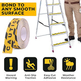 Caution Warning Anti Skid/Anti Slip Tape (18 Meter 50MM) Solvent Acrylic Adhesive Tape for Slippery Floors, Staircase, Ramps, Indoor, Outdoor Use Kunplast
