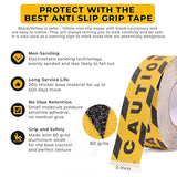 Caution Warning Anti Skid/Anti Slip Tape (18 Meter 50MM) Solvent Acrylic Adhesive Tape for Slippery Floors, Staircase, Ramps, Indoor, Outdoor Use Kunplast