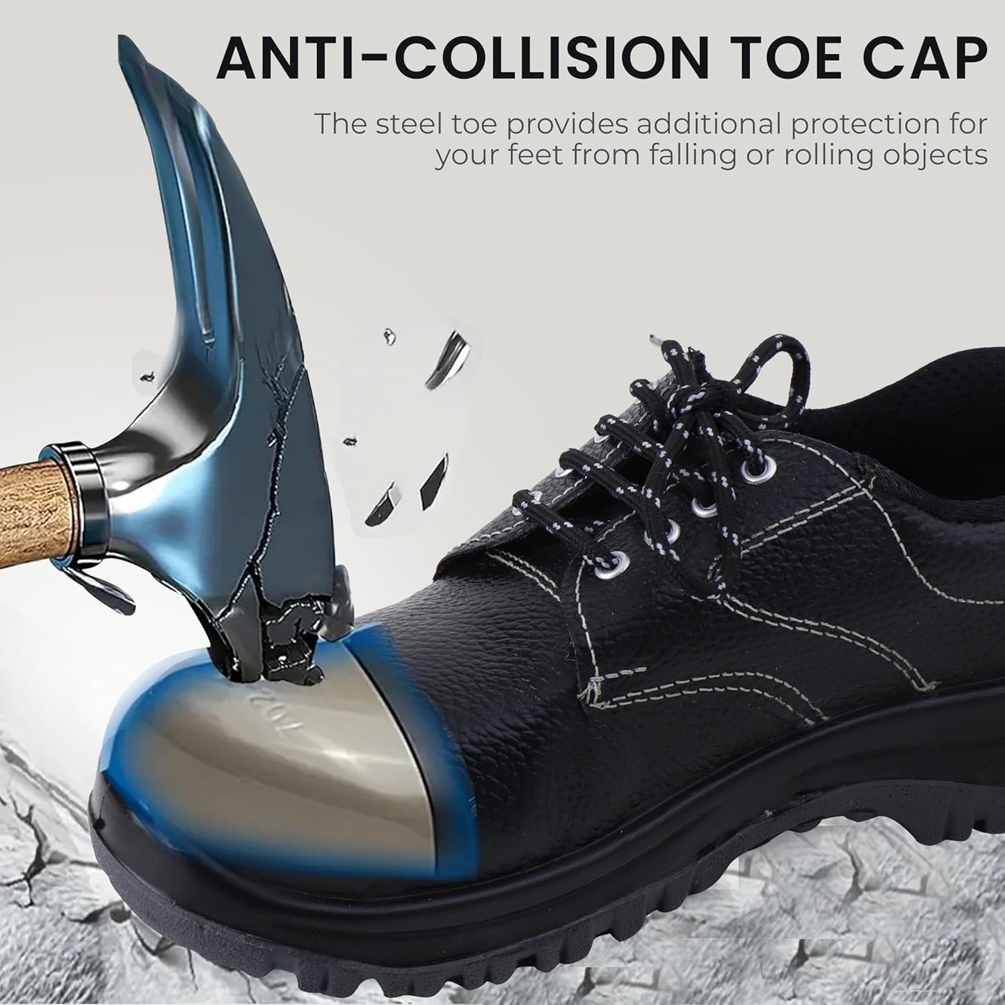 Double Density Low Ankle Safety Shoes with Steel Toe Kunplast