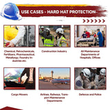 Safety Helmet Executive Ratchet Type Adjustment, Protection for Outdoor Work Head Safety Hat with Sweat Band, Blue Kunplast