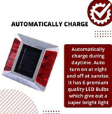 Aluminium Material Solar Stud with Greater Visibility Than 800mtr (Silver and Red) for Road Safety Kunplast