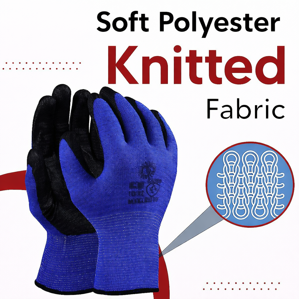 Nylon Nitrile Coated Industrial Safety Hand Gloves Anti-Cut, Cut Resistant, Heat Resistant, Industrial Use, For Finger and Hand Protection Kunplast