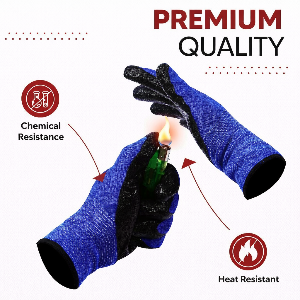 Nylon Nitrile Coated Industrial Safety Hand Gloves Anti-Cut, Cut Resistant, Heat Resistant, Industrial Use, For Finger and Hand Protection Kunplast