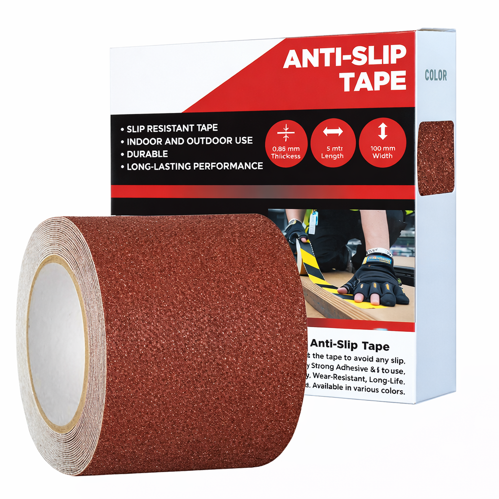 Anti Skid/Anti Slip Tape (5Mtr X100mm) Fall Resistant With PET Material | For Slippery Floors, Staircase, Ramps, Indoor, Outdoor Use Kunplast