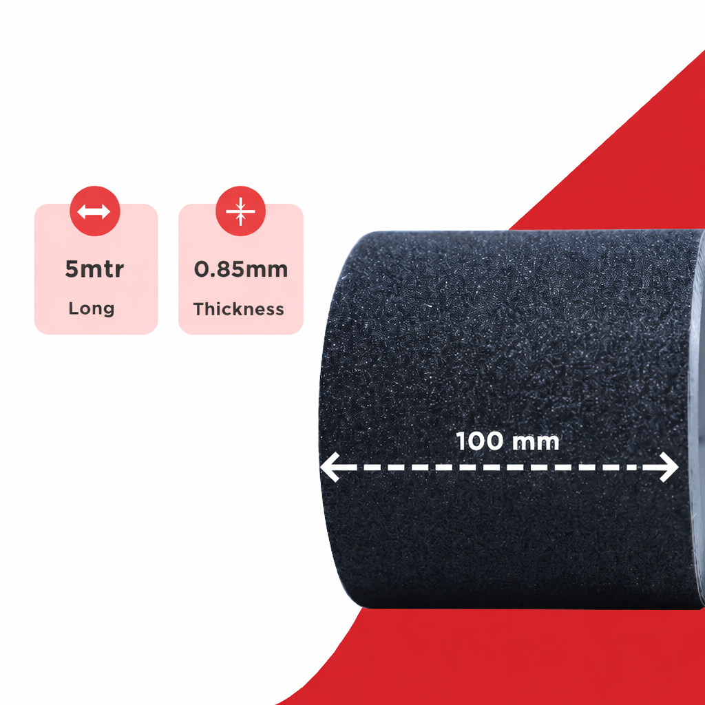 Anti Skid/Anti Slip Tape (5Mtr X100mm) Fall Resistant With PET Material | For Slippery Floors, Staircase, Ramps, Indoor, Outdoor Use Kunplast