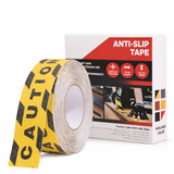 Caution Warning Anti Skid/Anti Slip Tape (18 Meter 50MM) Solvent Acrylic Adhesive Tape for Slippery Floors, Staircase, Ramps, Indoor, Outdoor Use Kunplast