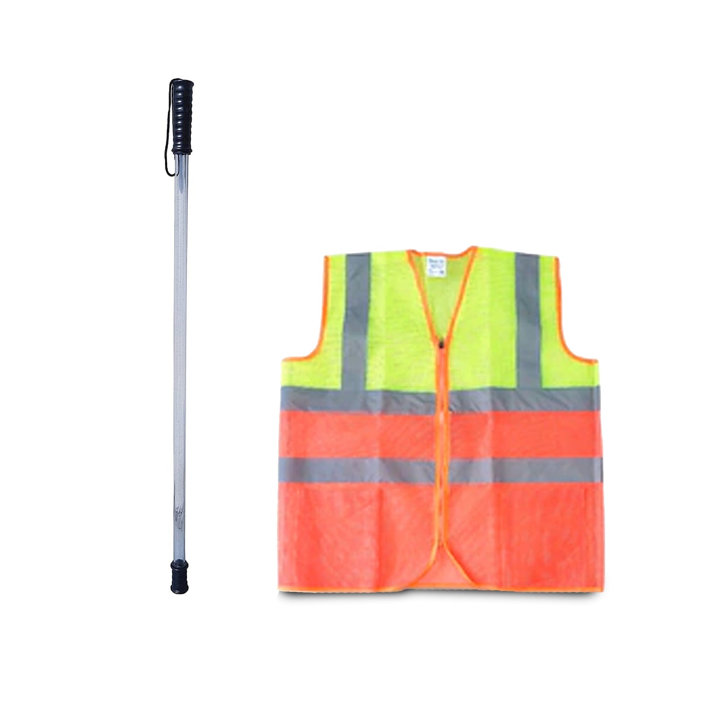 Reflective Jacket (Pack of 5) and Security Stick (Pack of 1) Combos Kunplast