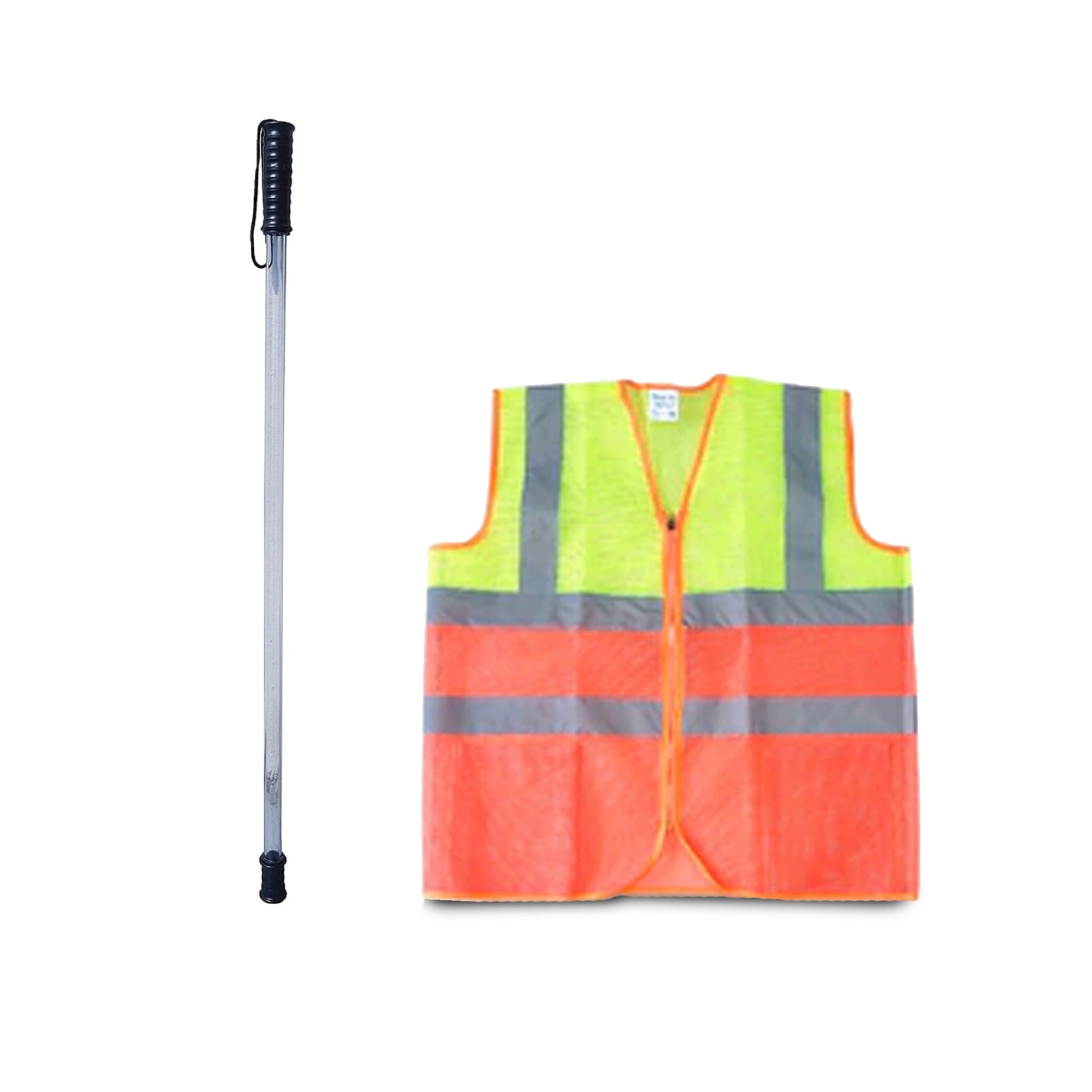 Reflective Jacket (Pack of 5) and Security Stick (Pack of 1) Combos Kunplast
