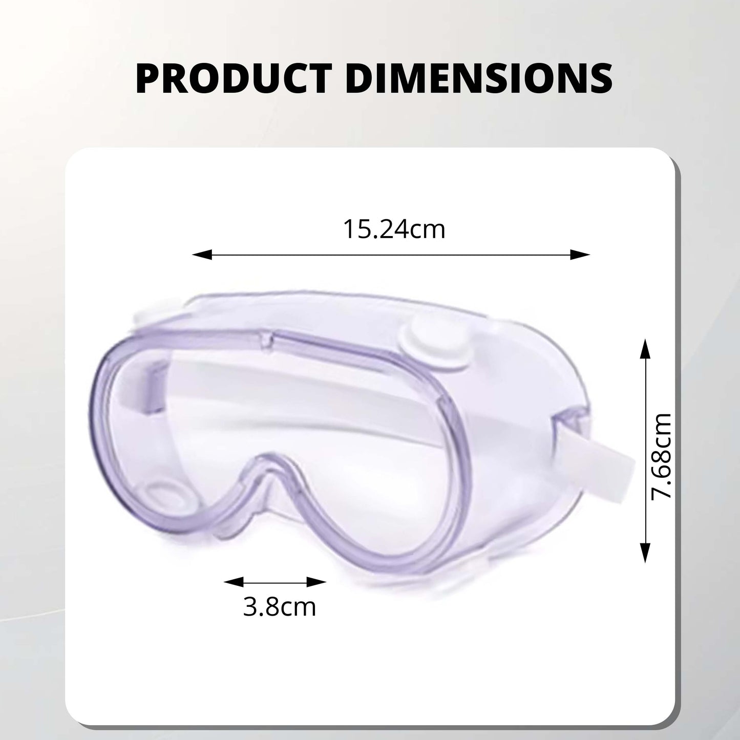 Chemical Safety Goggles | Premium Quality | Adjustable Strap | Anti-Fog Protective Safety Goggles | Anti- Scratch Safety Goggles | Clear Lens Wide Vision Kunplast