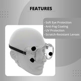 Chemical Safety Goggles | Premium Quality | Adjustable Strap | Anti-Fog Protective Safety Goggles | Anti- Scratch Safety Goggles | Clear Lens Wide Vision Kunplast
