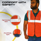 12 Inch Non Rechargeable Baton light (Set of 1) and Reflective Jacket (Pack of 5) Combos Set Kunplast